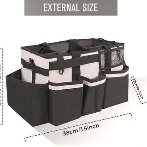 Échantillon gratuit : Organisateur de nettoyage avec poignée et bretelles pour les femmes de ménage, sac de rangement pour outils de nettoyage sous l'évier et pour la voiture - Product Image 5