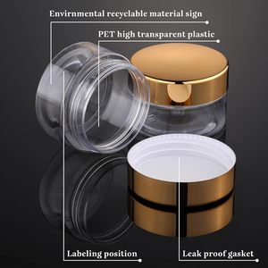 1oz 2oz Lotions Ointments Travel Make up Storage Cosmetic Container <b>Jars</b> with Inner Liners and Gold Lids - Product Image 4