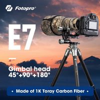 Trépied professionnel en fibre de carbone Fotopro E7 pour télescope, caméra vidéo, adapté aux photographies en climat extrêmement froid et rigoureux