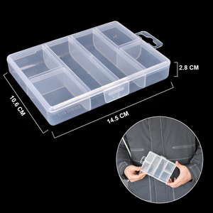 Hộp 6 Ngăn Bằng Nhựa Hình Vuông Hộp Đựng Móng Tay Trong Suốt Tùy Chỉnh Đa Năng Bán Sỉ - Product Image 3