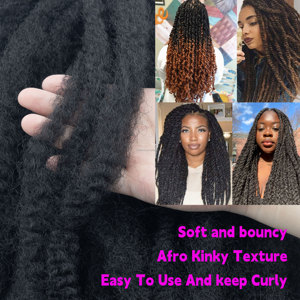ANNA 14-24 "100g #1B/27/613 Precio de fábrica al por mayor Marley <span class=keywords><strong>Trenzas</strong></span> <span class=keywords><strong>Afro</strong></span> Kinky Curly Twiding Hair Crochet Twist <span class=keywords><strong>para</strong></span> <span class=keywords><strong>niñas</strong></span> - Product Image 5