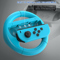 Volant de course pour Joy-Cons gauche et droit avec poignée ergonomique, connexion filaire, moule exclusif