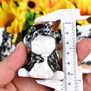 منحوتات حيوانات من الأحجار الطبيعية بالجملة، تماثيل حمار وحشي وكبيرة من حجر اليشب لتزيين المنزل - Product Image 3