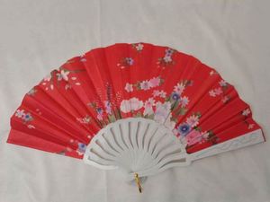 Abanico de Mano Personalizado de Tela Satén de 23 cm con Mango de Plástico Blanco para Actividades Promocionales de Año Nuevo y Pascua - Product Image 3