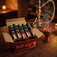 Arang Shisha Premium Berkualitas Tinggi Buatan Mesin, Rendah Abu, Tanpa Bau, Briket Ekstra Besar, Kayu Keras YC 3.5% Abu