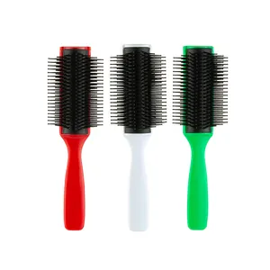 Great plastic home or salon used 9 rows professional hair brush for wet and dry hair