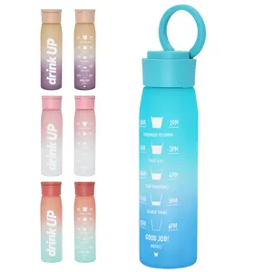 Ucuz fiyat 500ML estetik özel su şişesi Logo spor tek katmanlı spor su bardakları