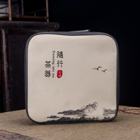 Ensemble de thé en argile violette en gros, 12 pièces, ensemble de voyage portable avec théière, tasses à thé, plateau en bambou, logo personnalisé, ensemble cadeau de tasses en céramique