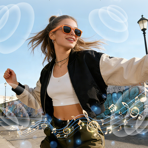 20PC SDK Lunettes <span class=keywords><strong>de</strong></span> soleil intelligentes IA avec logo personnalisé, étui <span class=keywords><strong>de</strong></span> charge 3600mAh, 15 recharges, lentille photochromique Ultra-HD 8MP, traduction et enregistrement - Product Image 5