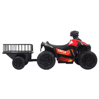 Quad électrique 2-en-1 pour enfants avec remorque pour animaux de compagnie, jouet à batterie 6V, tout-terrain pour enfants et animaux
