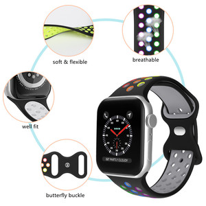 Bracelet de sport en silicone respirant 41/44/45/49mm <span class=keywords><strong>I</strong></span> <span class=keywords><strong>Watch</strong></span> Series Ultra 9 8 <span class=keywords><strong>7</strong></span> 6 SE 5 Rubber Band pour Apple <span class=keywords><strong>Watch</strong></span> Band - Product Image 5