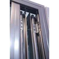 Puertas Plegables de Aluminio para Exteriores AMJ NFRC con Diseño de Rejilla, Impermeables, para Villa, Balcón, Patio, con Vidrio Bajo Emisivo