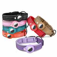 Collier Réfléchissant en Nylon Réglable pour Chien avec Support AirTag, Rembourré et Doux, Étui GPS pour Airtag – Vente Chaude en Gros