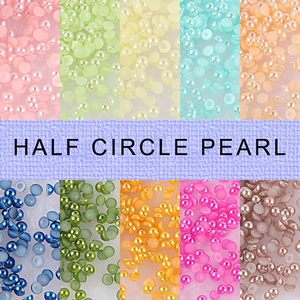 Bán Buôn 8Mm Phẳng Trở Lại Abs Nửa Vòng Ngọc Trai Lỏng Ngọc Trai Cho Tự Làm Cốc Trang Trí - Product Image 4