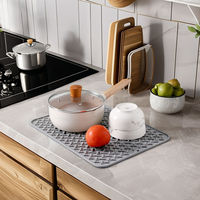 Tapis égouttoir multi-usages en silicone antidérapant et écologique, couleur personnalisable, pour cuisine et évier vintage