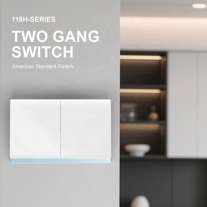 Trang trí điện tường chuyển đổi tấm cho nhà 118 Kích thước PC với Glass bảng điều chỉnh hai băng đảng một cách chuyển đổi ánh sáng - Product Image 2