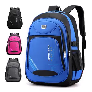 Amaon mochila azul para laptop de nylon, grande capacidade, negócios, faculdade, estudantes