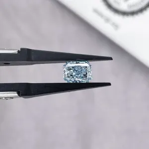 Starsgem-Excellente coupe de fantaisie radiante 1.28 ~ 1.51ct igi hpht cvd diamants cultivés en laboratoire de couleur bleue pour la fabrication de bijoux