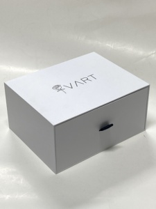 Caja de papel deslizante de lujo con impresión personalizada blanca de fabricación, caja de regalo con embalaje de cajón con espuma - Product Image 3