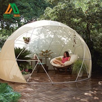 Imperméable à l'eau Extérieur 3.6M Glamping Dôme Géodésique Transparent TPU Maison Igloo Tente Gonflable Bulle Clair Transparent Dôme Tente