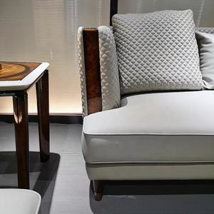 Tela de microfibra de lujo con marco de madera <span class=keywords><strong>polipiel</strong></span> para sala de estar, sofás de lujo, diseño moderno, cómodo sofá de cuero - Product Image 3