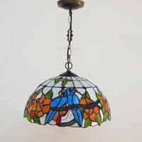 Vente en gros sur mesure et vente directe d'art coloré teinté mosaïque église verre Tiffany soudure abat-jour lustres suspension lampe