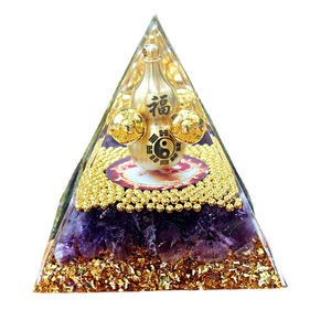 Pyramide en cristal Kogiya 8 cm, style gourde, en résine époxy, décoration d'intérieur, ornement de bureau, collection, cadeau - Product Image 4
