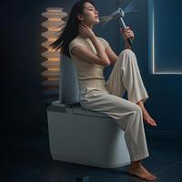 WC intelligent universel avec bidet électrique à double chasse, évacuation en S, OEM/ODM, pour hôtels