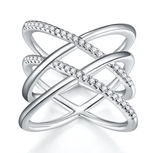 Jiuzhuan Jewelry 925 Sterling Silver Ring Moissanite Custom Engagement Wedding Ring For Women