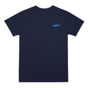 Camiseta Cookies Pocket Azul Marino con Diseño de Letras Pequeñas, Ropa Promocional - Product Image 2