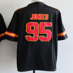 2026 Heren Geborduurde Voetbalshirt Fabrieksprijs S-3XL Patrick Mahomes Travis Kelce Harrison Butker Xavier Worthy Chris Jones - Product Image 2