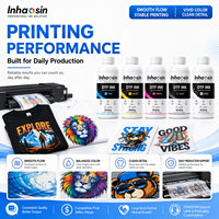Encre blanche DTF pour Epson XP600 I3200 CMYK 5 couleurs pour l'impression textile, atelier, usine, tissu en coton, toucher doux, film PET