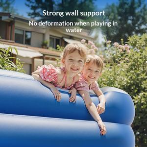 Piscina Inflable para Niños de PVC, Ecológica, Rectangular, Plegable, Portátil, para Uso en Interiores y Exteriores, para Bebés - Product Image 5