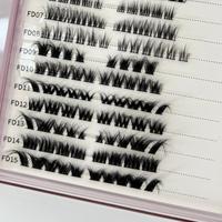 Extensions de cils en grappe œil de chat de qualité supérieure, pré-coupées et segmentées, pour pose DIY
