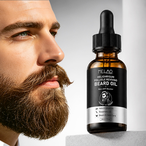 ODM Aceite para Barba de Hombre a Base de Plantas de Helichrysum y Romero, de Rápida Absorción y Suavizante, para Controlar y Acondicionar el Crecimiento de la Barba - Product Image 6