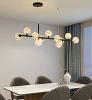 Salon Lustre Lustres Lampe Boule De Verre Led Lustre Moderne Pendentif Lumière Or Nordique Fer Conception G9 De Luxe