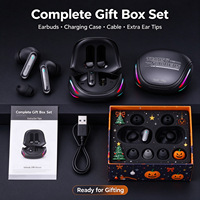 Écouteurs intra-auriculaires stéréo sans fil TWS 2027, étanches IPX5, Bluetooth 6.0, avec éclairage RGB pour le gaming, connectivité Type-C, pour le sport