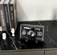 Horloge mécanique créative en forme de tête d'avion allemand, à retournement automatique de page, ornement rétro pour décoration de bureau