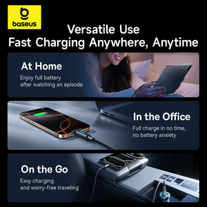 <span class=keywords><strong>Baseus</strong></span> Cable USB C de <span class=keywords><strong>100W</strong></span> y 1m para iPhone 16 15 Pro Max, Cable tipo C a USB C para Macbook Laptop, Cable de carga rápida - Product Image 6