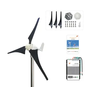 12V 24V DC 400W IP67 High Efficient Wind Turbine Generator Mini Small Home Low Wind Speed Windmill with Free Controller