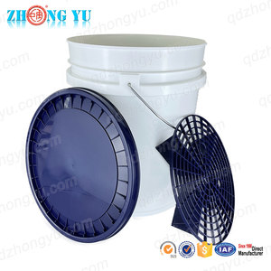 Seau de lavage auto écologique personnalisé de 5 gallons en PP durable avec filtre anti-grains, seau de lavage de 20 L avec couvercle - Product Image 2