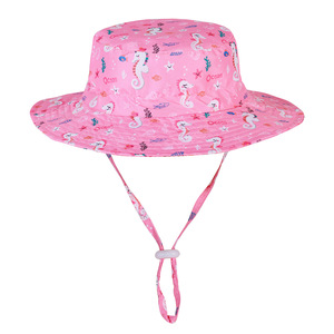 OEM personalizado verano ajustable colorido niño pequeño sombrero para el sol poliéster protección Uv bebé transpirable playa sombrero cubo chico sombrero - Product Image 3
