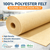 Tissu non tissé en feutre aiguilleté uni, haute densité, 100 % polyester, respirant, extensible, ripstop, pour l'isolation acoustique des équipements