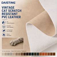 Cuir PVC anti-griffures, simili cuir synthétique vintage, vinyle pour revêtement de canapé, tête de lit, panneau mural, ignifuge, OEM DAISTING