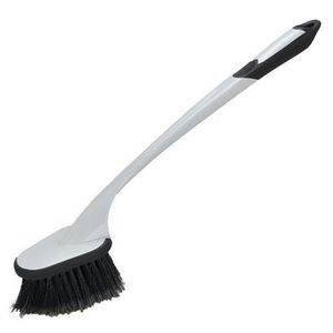 Cepillo para lavado de autos con mango largo y cerdas negras para limpieza de vehículos - Product Image 1
