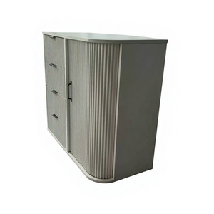 Buffet moderne écologique avec porte coulissante, 4 tiroirs, bois rainuré, table de bar à café, cuisine, <span class=keywords><strong>salon</strong></span> - Product Image 6