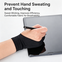 Gants en microfibre anti-touche à un doigt, dédiés aux tablettes graphiques, trois couches antidérapantes pour le dessin