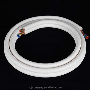 1/4 "& 3/8" สายไฟฟ้ากระแสสลับ "<span class=keywords><strong>ชุด</strong></span>ขดลวดคู่ฉนวนกันความร้อนพร้อมเกรดฉนวน PE สีขาวสำหรับบริการเชื่อมเครื่องทำความเย็น - Product Image 3