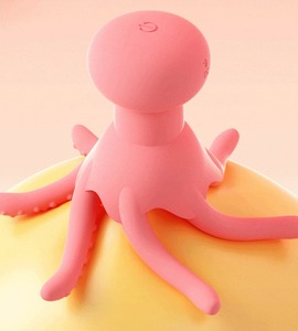 Masseur de sein électrique Octopus-Jouet sexuel vibrant rose pour femmes stimulant la zone sensible de la poitrine - Product Image 6