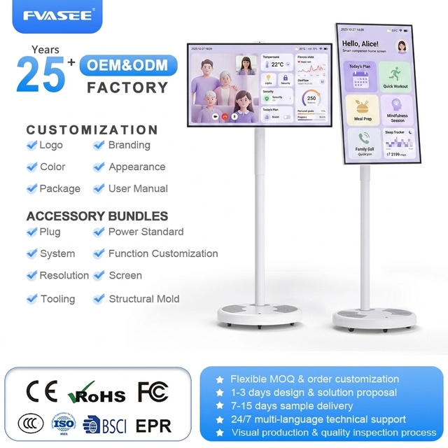 22 24 32 Inch Touch Screen Portable TV 8 Core CPU Android OS Built-in Battery with 13MP Camera Smart Mobile TV Rotation Monitor